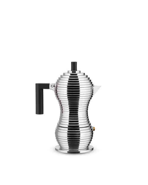 Pulcina black, cups 1 Espresso coffee maker Alessi