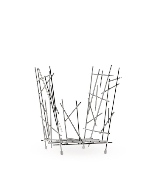 Blow up stainless steel Magazine holder Alessi