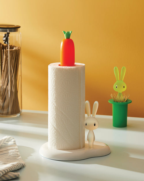 Bunny & Carrot green, cm 29.5 || inch 11½″ Kitchen roll holder Alessi 1