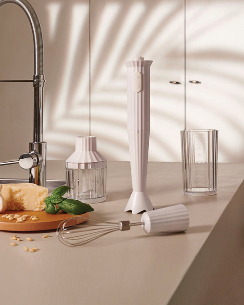 Plissé white Hand blender set. British plug Alessi 1