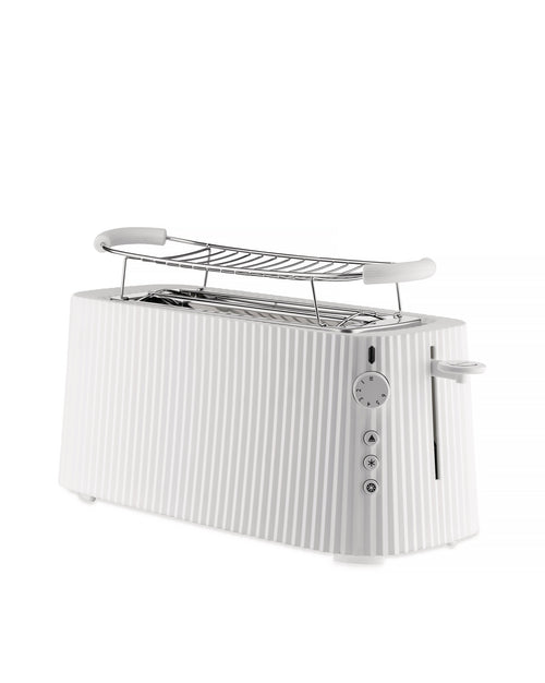 Plissé white Long double compartment toaster Alessi