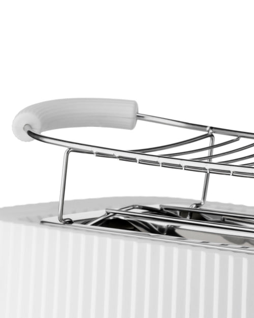 Plissé white Long double compartment toaster. English plug. Alessi 2