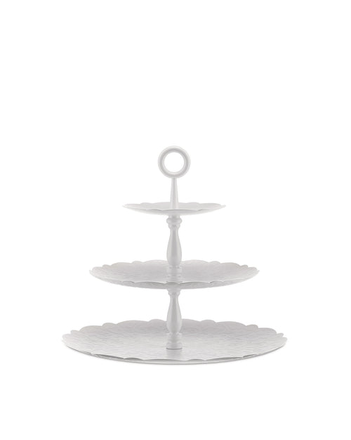 Dressed stainless steel Three-dish stand Alessi 3
